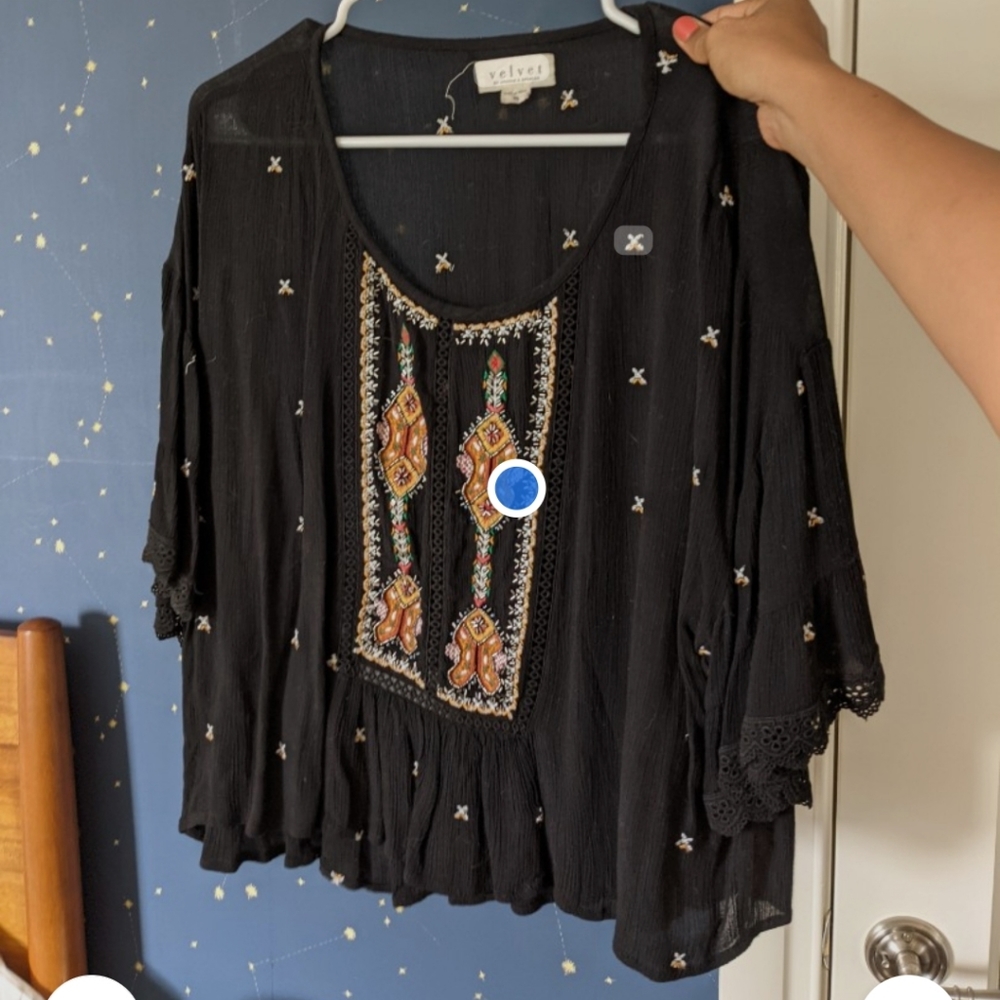 Alasdair

Embroidered black blouse